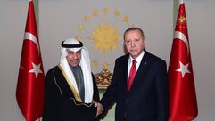 أردوغان ورئيس مجلس الكويتي مرزوق الغانم- الرئاسة التركية