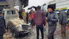 انفجار بسيارة بيع خبز في اعزاز شمال سوريا- فيسبوك