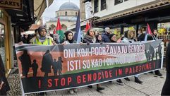 تظاهرة في سراييفو البوسنة  مؤيدة لفلسطين - الأناضول