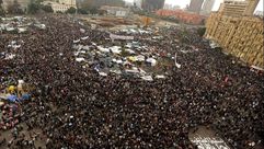 من مظاهرات ميدان التحرير المطالبة باسقاط نظام مبارك 2011