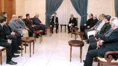 الأسد - وفد رؤساء الجاليات الفلسطينية في أوروبا المحسوب على فتح - كانون الأول 2014
