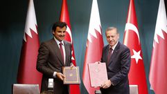 الرئيس التركي رجب طيب أردوغان والرئيس القطري تميم بن حمد آل ثاني ـ الأناضول