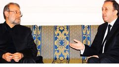 وزير الخارجي الإيراني علي لاريجاني ونظيره السوري محمد جهاد اللحام، وكالة فارس