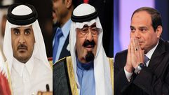 السيسي  تميم بن حمد الملك عبد الله مصر السعودية قطر