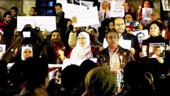 تظاهرة في نقابة الصحفيين تضامنا مع الصحفيين المعقتلين - مصر - عربي21 - (9)