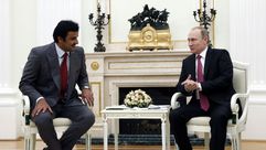 الأمير تميم بوتين روسيا قطر - أف ب