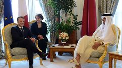قطر فرنسا تميم ماكرون في الدوحة 6/12/2017 جيتي