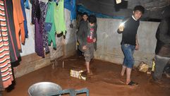 سيول في مخيمات السوريين- الأناضول