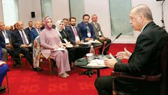 أردوغان في لقاء مع صحفيين أتراك- حرييت