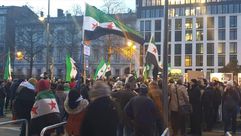 مظاهرة في بروكسل تنديدا بقصف ادلب الاناضول