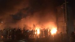 حرق مقر للحشد الشعبي موقع بغداد اليوم