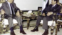 صدام حسين وعمرو موسى