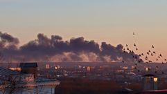 أعمدة الدخان ترتفع من مطار كورسك بفعل الهجوم الأوكراني- تويتر