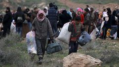لاجئين سوريين على حدود الاردن - ارشيفية