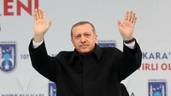 اردوغان خلال افتتاح جادة ملاذ كرد في العاصمة التركية أنقرة- الأناضول