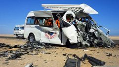 حادث على طريق الغردقة بتاريخ 2 ديسمبر 2012 قتل فيه 5 سياح ألمان ومصريان - أ ف ب