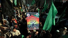 حركتا حماس والجهاد تتظاهران ضد المفاوضات مع "إسرائيل" - aa_picture_20140207_1533078_web
