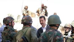 بشار الأسد بين جنوده - سانا