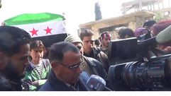 تلفزيون النظام السوري يحاول التصوير في المعضمية لكنه واجه مظاهرات