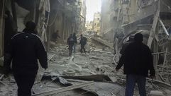 قصف النظام السوري لغوطة دمشق - الأناضول
