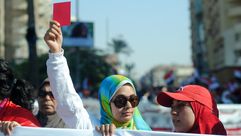 متظاهرة مؤيدة للانقلاب خلال تظاهرة ضد مرسي- أرشيفية