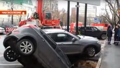 انهيار شارع في موسكو- يوتيوب