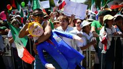 مظاهرات ضد ترامب بالمكسيك- أ ف ب