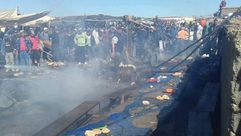 حريق بسوق شعبي بالمغرب- فيسبوك
