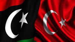 علم تركيا ليبيا