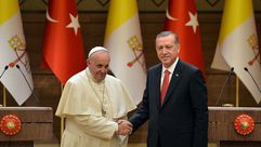 اردوغان والبابا - جيتي