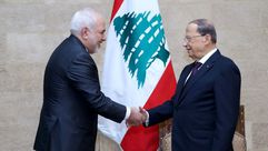 عون خلال استقباله ظريف في بيروت- الرئاسة اللبنانية