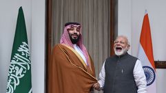 رئيس الوزراء الهندي ناريندرا مودي محمد بن سلمان الهند السعودية - جيتي
