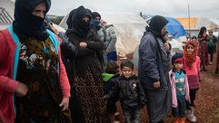 سوريا ادلب نزوح إدلب اطفال نساء جيتي