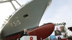 أطلق أردوغان سفينة حربية تركية محلية الصنع بإسطنبول في 23 يناير 2021- الرئاسة التركية
