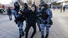 احتجاجات في موسكو ضد الحرب- جيتي