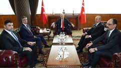 أردوغان ووزير خارجية الاحتلال كوهين- الأناضول