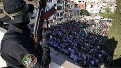 لاجئون فلسطينيون في عين الحلوة يحتفلون بانتصار غزة  (الأناضول)
