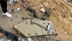 أجزاء من دبابة عثر عليها سابقا في جباليا- إكس
