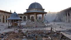 المسجد الأموي في حلب - دمار - تدمير مئذنة