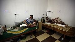 جرحى سوريون من يبرود - مستشفى في عرسال - لبنان (أ ف ب)