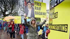 منظمات دولية احتجت على حكم جلد ناشط سعودي - أ ف ب