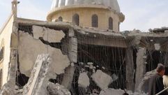 تدمير مسجد في سوريا - معرة النعمان