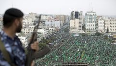مظاهرات حماس في غزة - أ ف ب