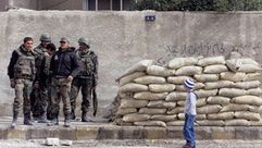 حاجز عسكري للنظام السوري - حلب - أرشيفية