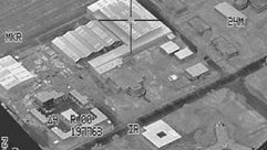 لقطة بثها التحالف لأحد مستودعات الطائرات بصنعاء قبل قصفه - تويتر