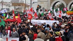 جانب من المشاركين في مسيرة تونس ضد الإرهاب
