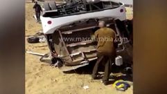 حادث قطار وحافلة في مصر