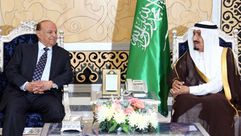الملك السعودي سلمان مع الرئيس اليمني عبدربه هادي