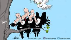 الهدنة السورية وروسيا وإيران ونظام الأسد- كاريكاتير- علاء اللقطة