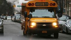 حافلة مدرسية في نيويورك في 15 كانون الثاني/يناير 2013